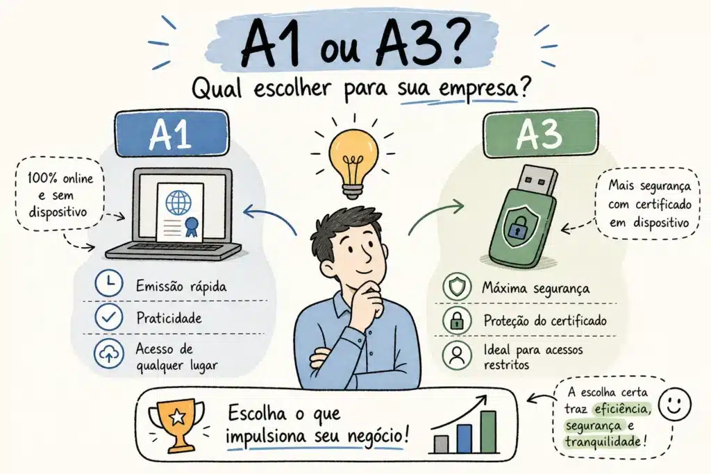Certificado A1 ou A3: qual é o melhor para sua empresa? 6 certificado a1 ou a3 qual e o melhor para sua empresa 1782325280615