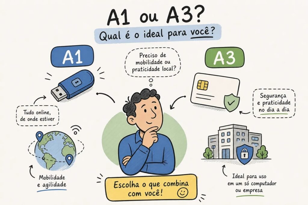 Certificado digital A1 ou A3: qual é o certo para você? 6 certificado digital a1 ou a3 qual e o certo para voce 1785250642573