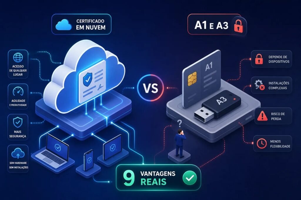 Certificado em nuvem vs A1 e A3: 9 vantagens reais 1 certificado em nuvem vs a1 e a3 9 vantagens reais 1790597276785