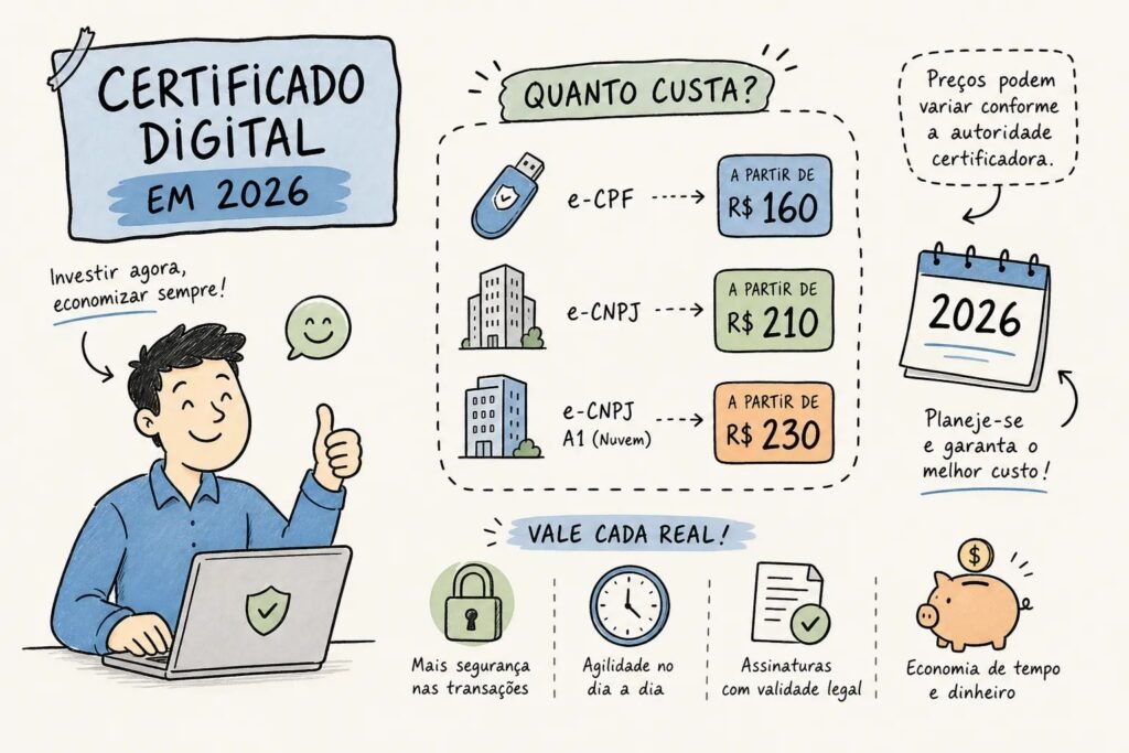 quanto custa o certificado digital em 2026 guia de precos 1788955837018